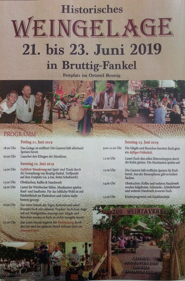 Programm Historisches Weingelage 2019